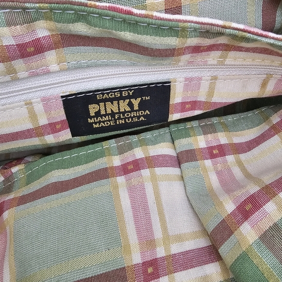 Bags By Pinky Green Gold Metallic Snakeskin Large Tote Bag - Picture 7 of 7